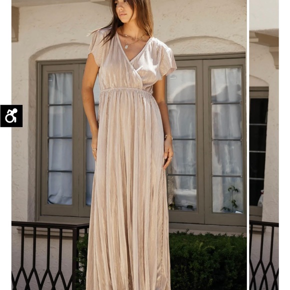 COPY - Bohme maxi champagne dress. Worn once, excellent condition - Picture 5 of 9